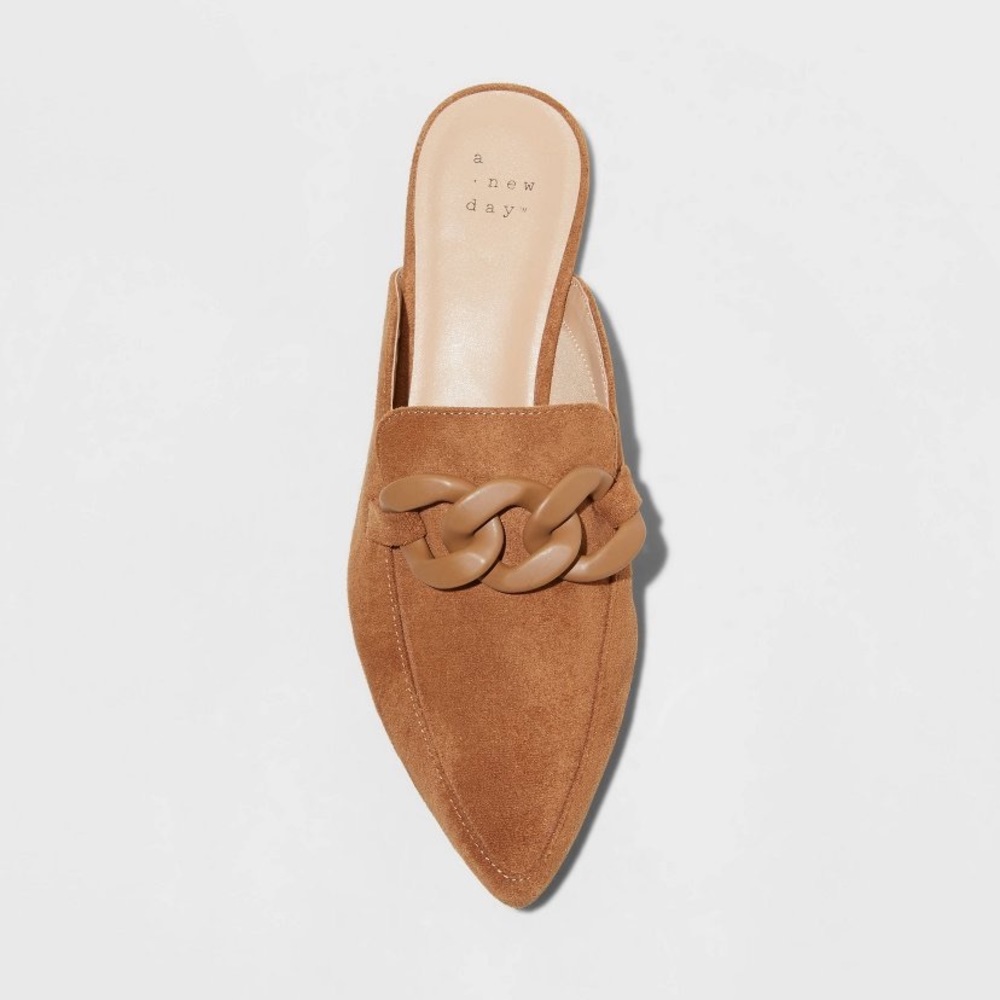 Slip on flat mules